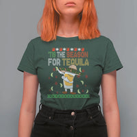 Mexican Christmas T Shirt For Women Tis The Season For Tequila Dabbing Alcohol Lover - Wonder Print Shop