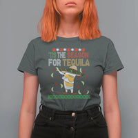 Mexican Christmas T Shirt For Women Tis The Season For Tequila Dabbing Alcohol Lover - Wonder Print Shop