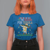 Mexican Christmas T Shirt For Women Tis The Season For Tequila Dabbing Alcohol Lover - Wonder Print Shop