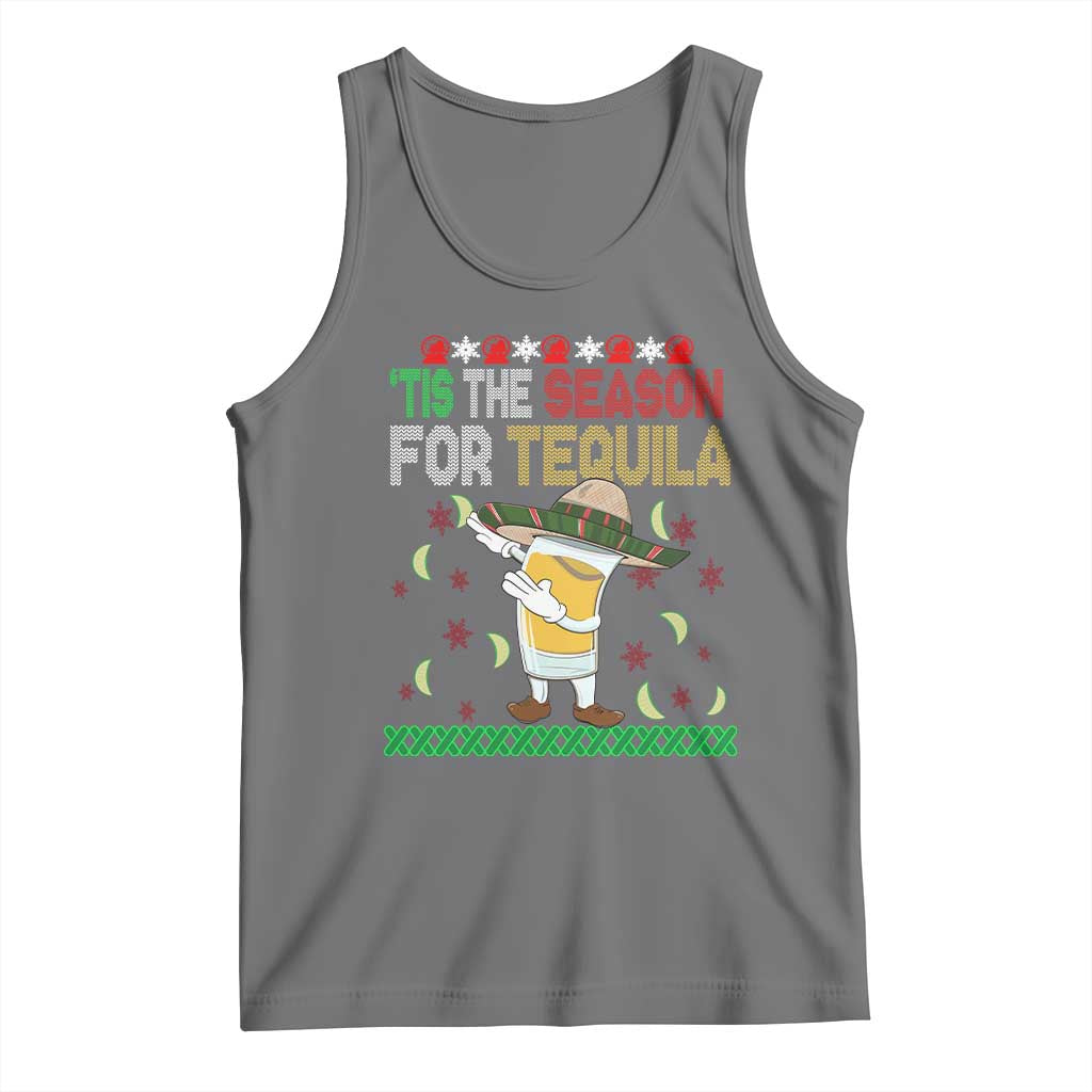 Mexican Christmas Tank Top Tis The Season For Tequila Dabbing Alcohol Lover