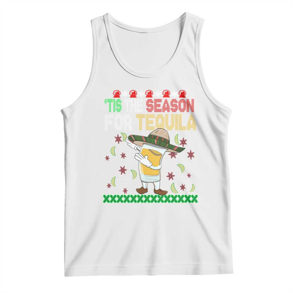 Mexican Christmas Tank Top Tis The Season For Tequila Dabbing Alcohol Lover