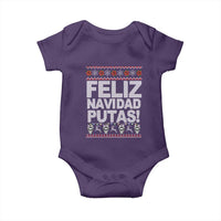 Mexican Christmas Baby Onesie Feliz Navidad Putas Funny Mexican Ugly Christmas Party