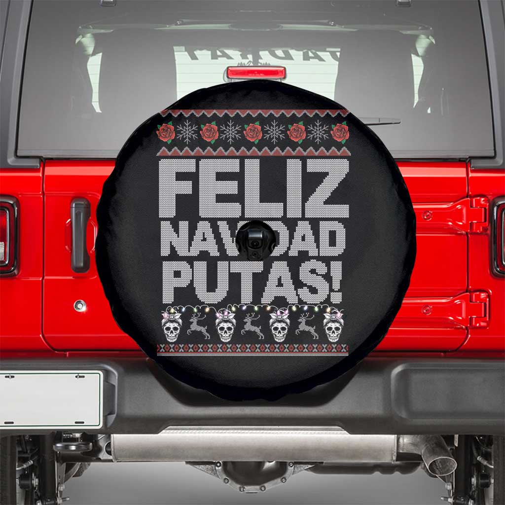 Mexican Xmas Spare Tire Cover Feliz Navidad Putas Funny Mexican Ugly Christmas Party