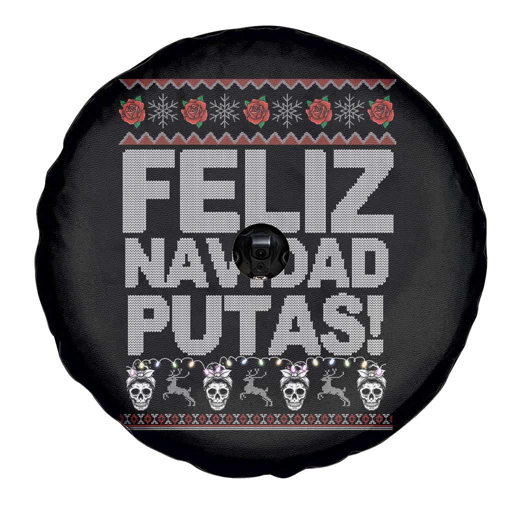 Mexican Xmas Spare Tire Cover Feliz Navidad Putas Funny Mexican Ugly Christmas Party