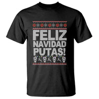 Mexican Christmas T Shirt Feliz Navidad Putas Funny Mexican Ugly Christmas Party - Wonder Print Shop