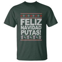 Mexican Christmas T Shirt Feliz Navidad Putas Funny Mexican Ugly Christmas Party - Wonder Print Shop