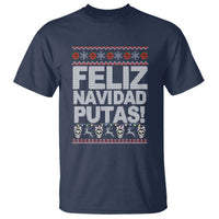 Mexican Christmas T Shirt Feliz Navidad Putas Funny Mexican Ugly Christmas Party - Wonder Print Shop