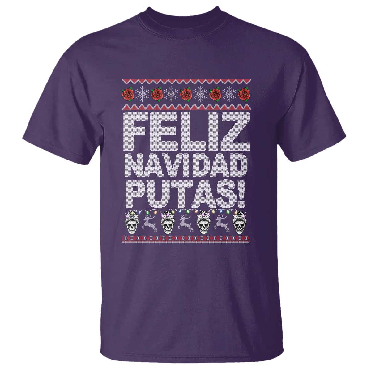 Mexican Christmas T Shirt Feliz Navidad Putas Funny Mexican Ugly Christmas Party - Wonder Print Shop