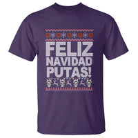 Mexican Christmas T Shirt Feliz Navidad Putas Funny Mexican Ugly Christmas Party - Wonder Print Shop