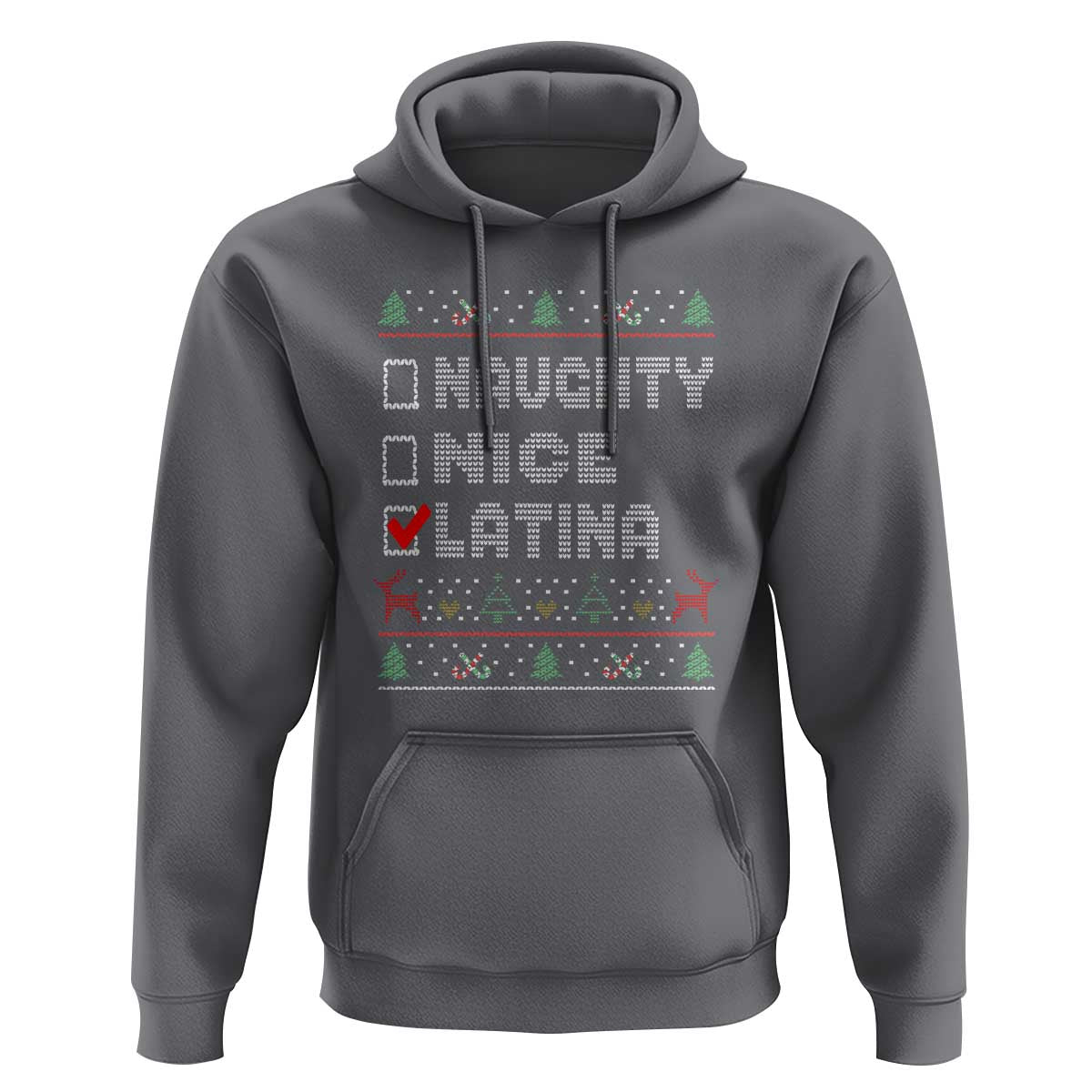 Latin American Christmas Hoodie Naughty Nice Latina Funny Xmas List Hispanic Ugly Sweater