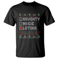 Latin American Christmas T Shirt Naughty Nice Latina Funny Xmas List Hispanic Ugly Sweater - Wonder Print Shop