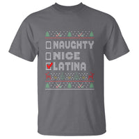 Latin American Christmas T Shirt Naughty Nice Latina Funny Xmas List Hispanic Ugly Sweater - Wonder Print Shop