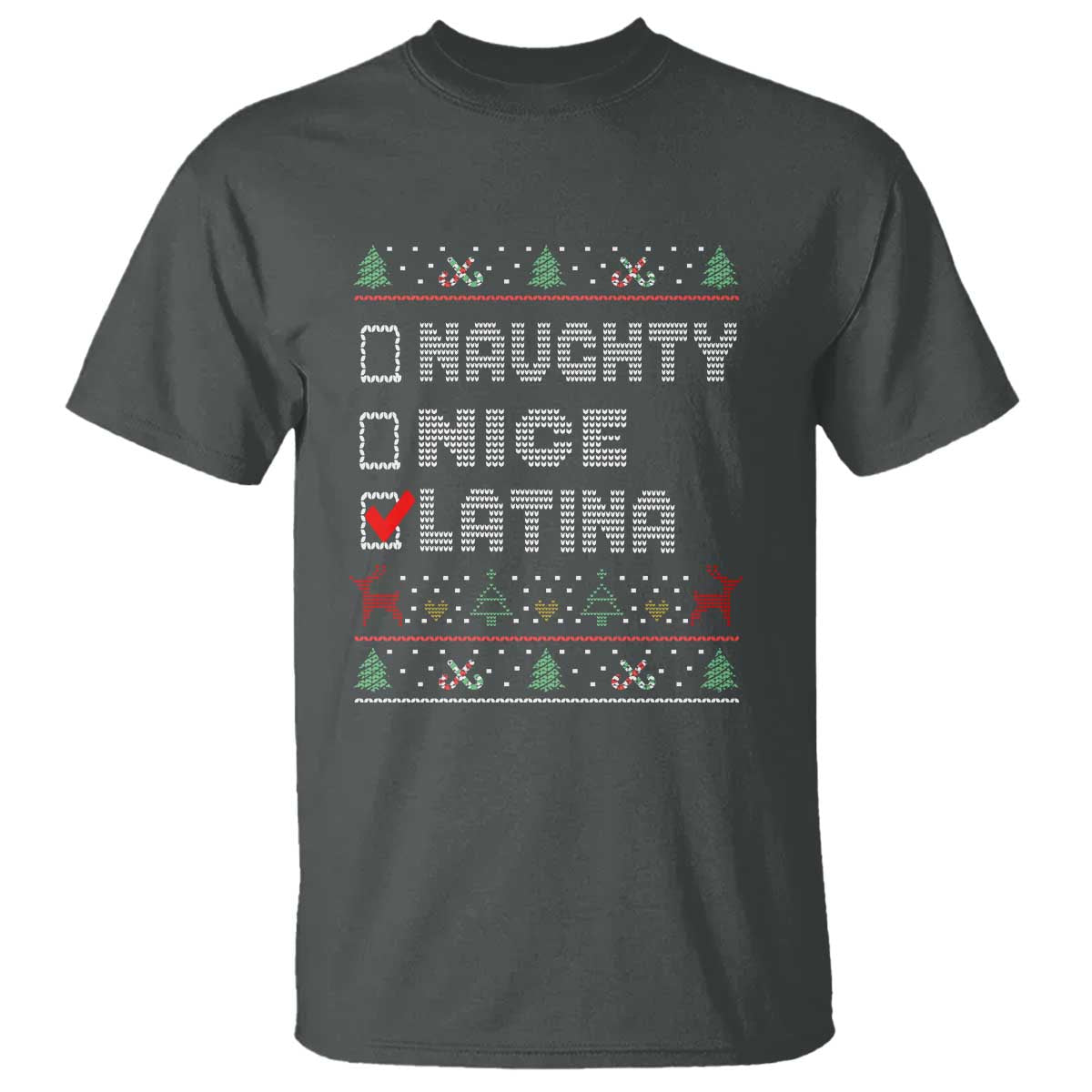 Latin American Christmas T Shirt Naughty Nice Latina Funny Xmas List Hispanic Ugly Sweater - Wonder Print Shop