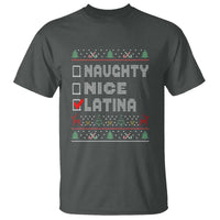 Latin American Christmas T Shirt Naughty Nice Latina Funny Xmas List Hispanic Ugly Sweater - Wonder Print Shop