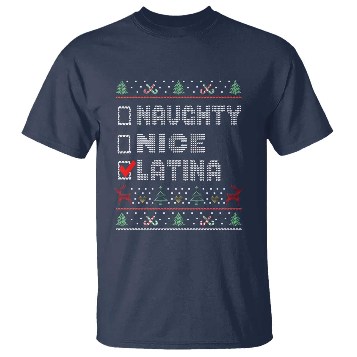 Latin American Christmas T Shirt Naughty Nice Latina Funny Xmas List Hispanic Ugly Sweater - Wonder Print Shop