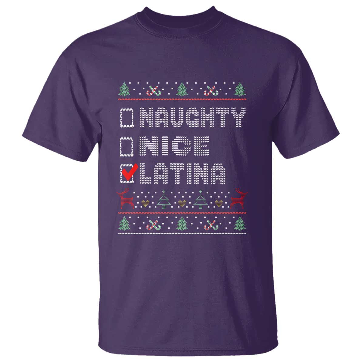 Latin American Christmas T Shirt Naughty Nice Latina Funny Xmas List Hispanic Ugly Sweater - Wonder Print Shop