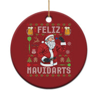 Xmas Dart Lover Christmas Ornament Feliz Navidarts Santa Navidad Ugly Sweater - Wonder Print Shop