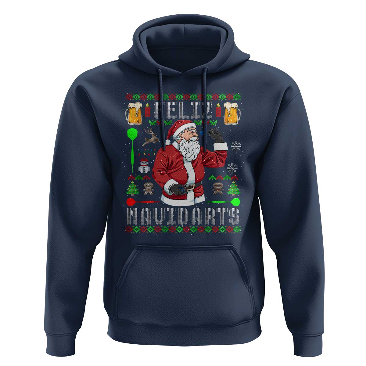 Christmas Dart Lover Hoodie Feliz Navidarts Santa Navidad Ugly Sweater