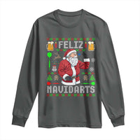 Christmas Dart Lover Long Sleeve Shirt Feliz Navidarts Santa Navidad Ugly Sweater