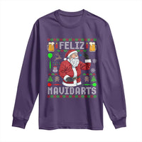 Christmas Dart Lover Long Sleeve Shirt Feliz Navidarts Santa Navidad Ugly Sweater