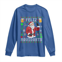 Christmas Dart Lover Long Sleeve Shirt Feliz Navidarts Santa Navidad Ugly Sweater