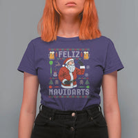 Christmas Dart Lover T Shirt For Women Feliz Navidarts Santa Navidad Ugly Sweater - Wonder Print Shop
