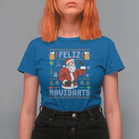 Christmas Dart Lover T Shirt For Women Feliz Navidarts Santa Navidad Ugly Sweater - Wonder Print Shop