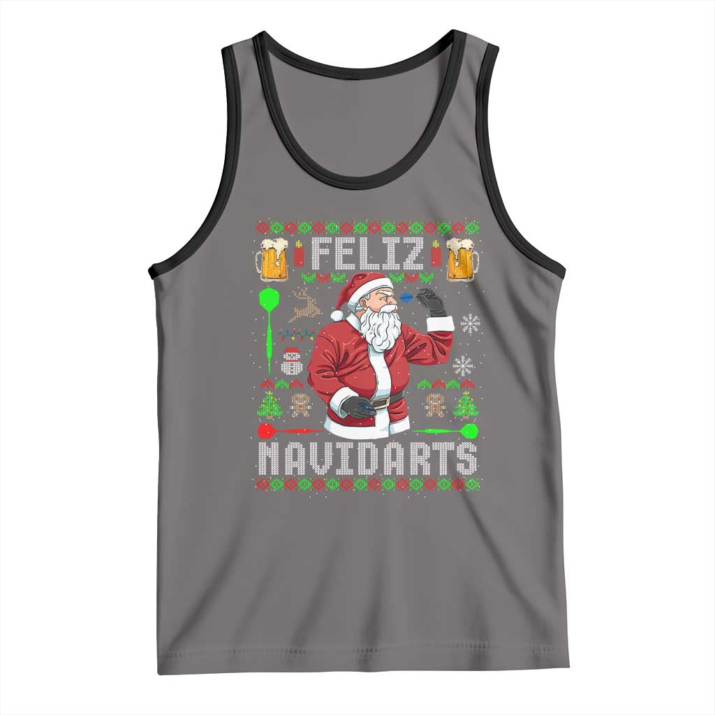 Christmas Dart Lover Tank Top Feliz Navidarts Santa Navidad Ugly Sweater