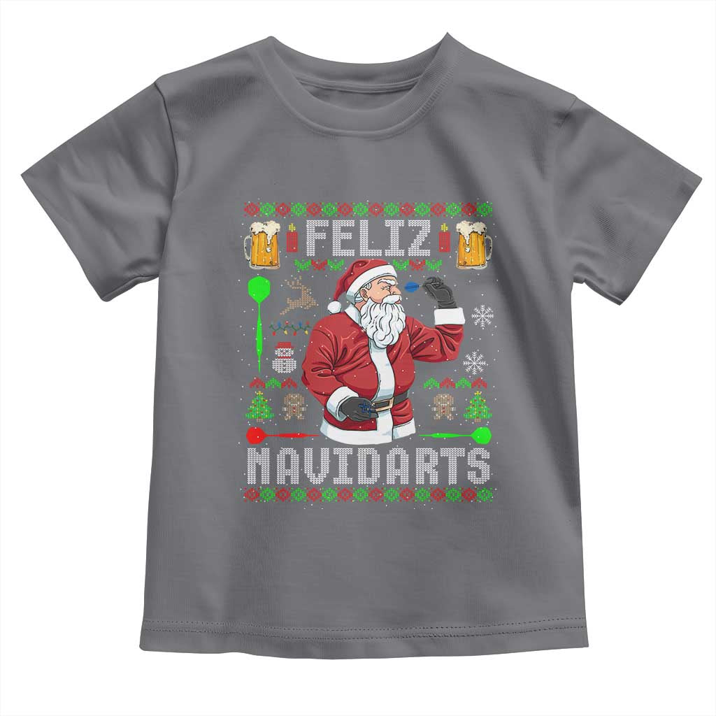 Christmas Dart Lover Toddler T Shirt Feliz Navidarts Santa Navidad Ugly Sweater
