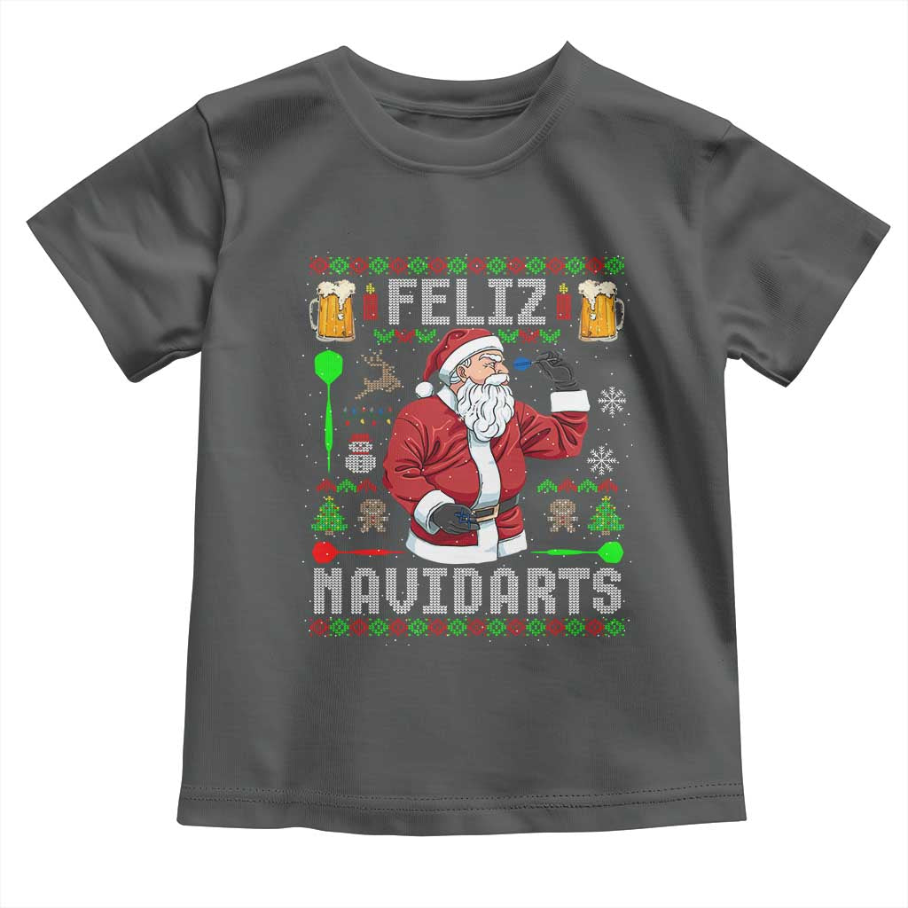 Christmas Dart Lover Toddler T Shirt Feliz Navidarts Santa Navidad Ugly Sweater