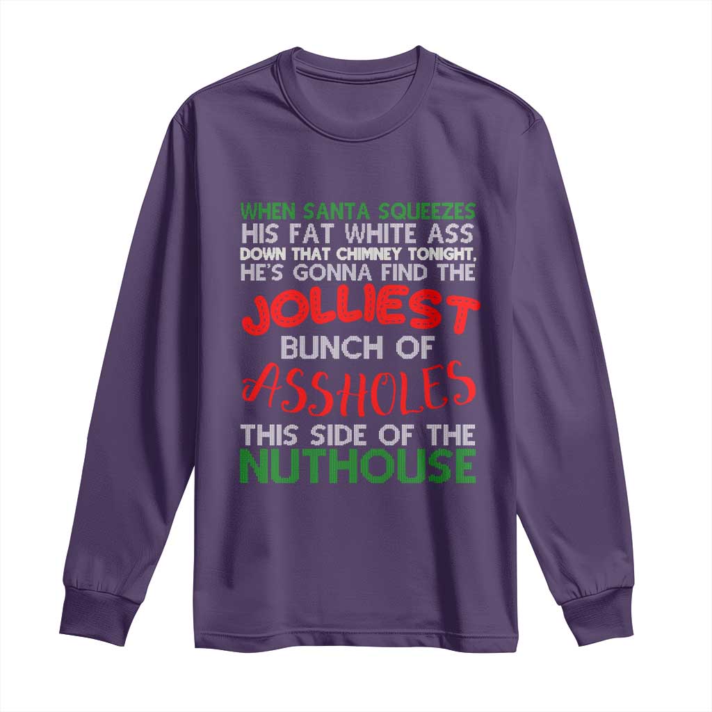 Funny Christmas Movie Long Sleeve Shirt Jolliest Bunch of Assholes This Side of The Nuthouse Xmas Vacation