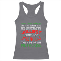 Funny Christmas Movie Racerback Tank Top Jolliest Bunch of Assholes This Side of The Nuthouse Xmas Vacation