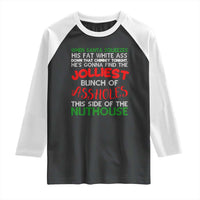 Funny Christmas Movie Raglan Shirt Jolliest Bunch of Assholes This Side of The Nuthouse Xmas Vacation