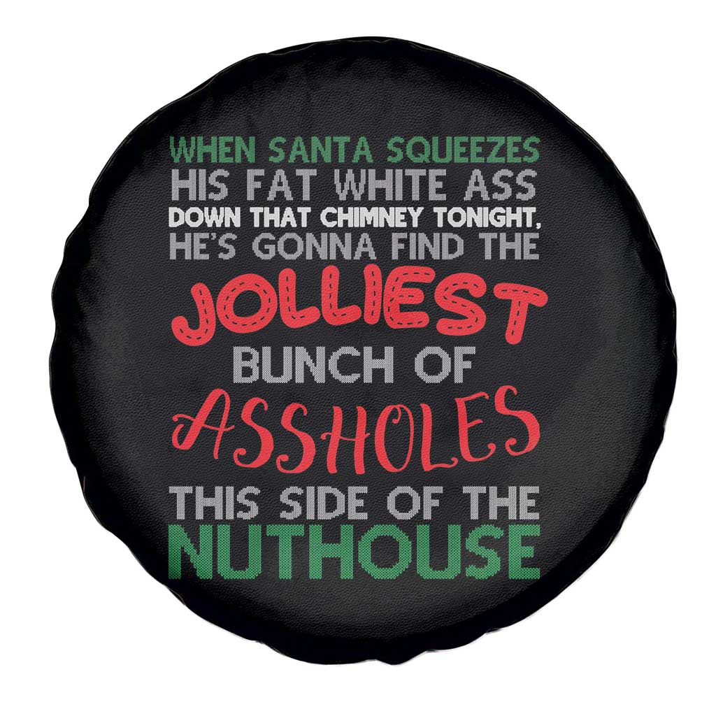 Funny Xmas Movie Spare Tire Cover Jolliest Bunch of Assholes This Side of The Nuthouse Xmas Vacation