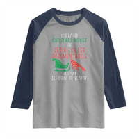 Funny Christmas Sleigh Or Slay Raglan Shirt Xmas Movies Or Serial Killer Documentaries Either Sleighing Or Slaying