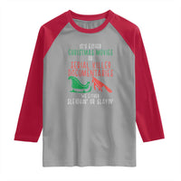 Funny Christmas Sleigh Or Slay Raglan Shirt Xmas Movies Or Serial Killer Documentaries Either Sleighing Or Slaying