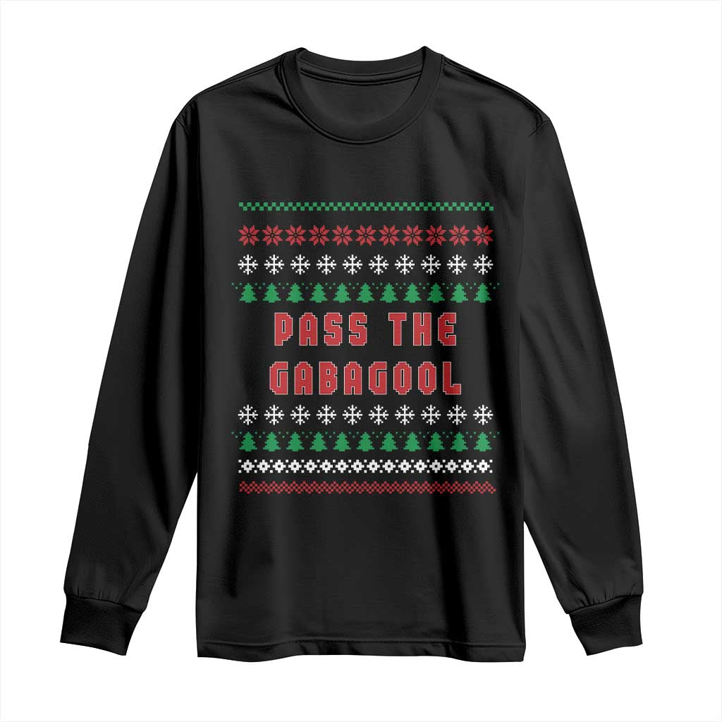 Pass The Gabagool Christmas Long Sleeve Shirt Funny Italy Xmas Italian French Pork Lover Ugly Sweater