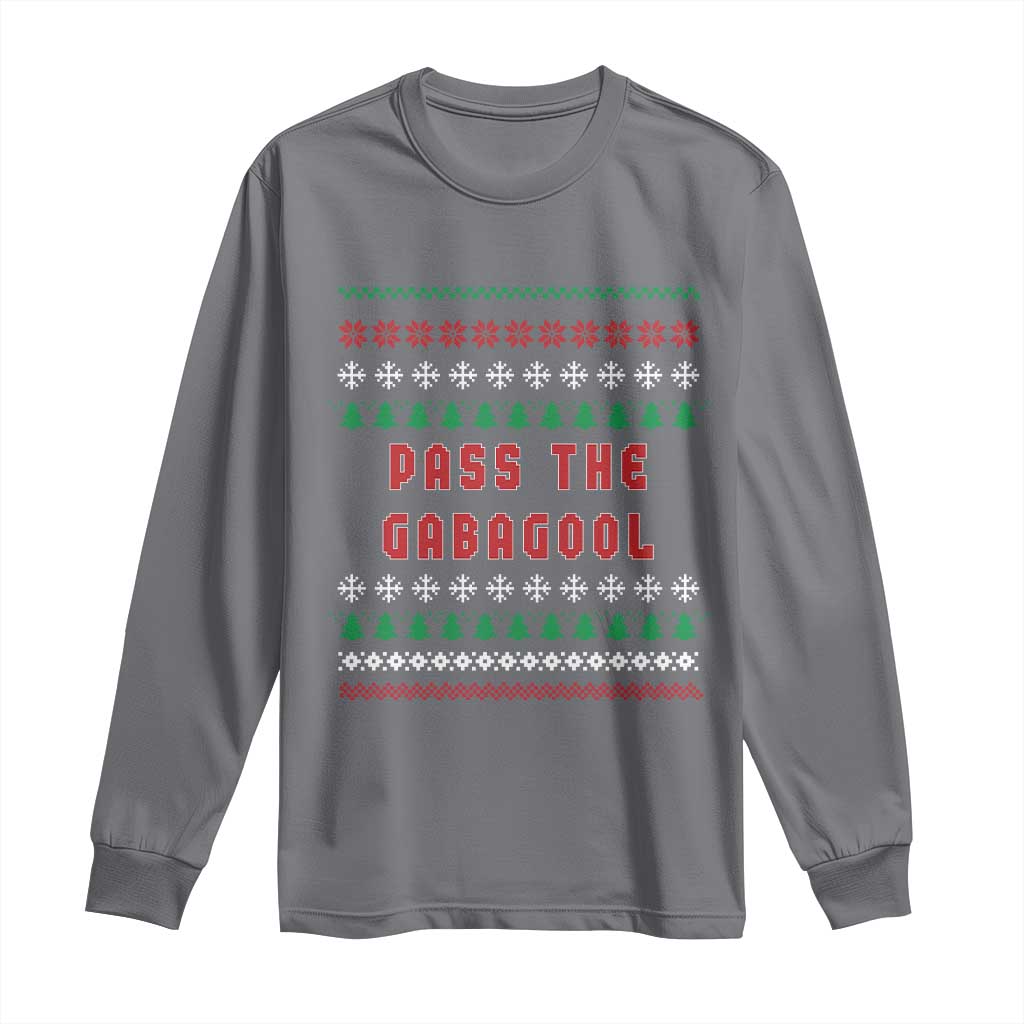 Pass The Gabagool Christmas Long Sleeve Shirt Funny Italy Xmas Italian French Pork Lover Ugly Sweater