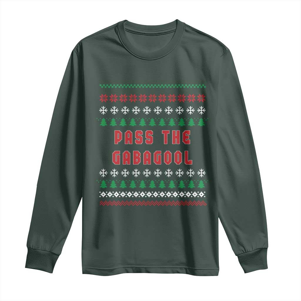 Pass The Gabagool Christmas Long Sleeve Shirt Funny Italy Xmas Italian French Pork Lover Ugly Sweater