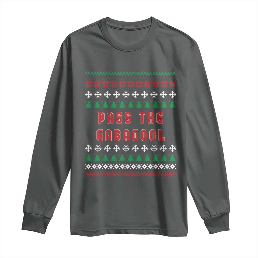 Pass The Gabagool Christmas Long Sleeve Shirt Funny Italy Xmas Italian French Pork Lover Ugly Sweater