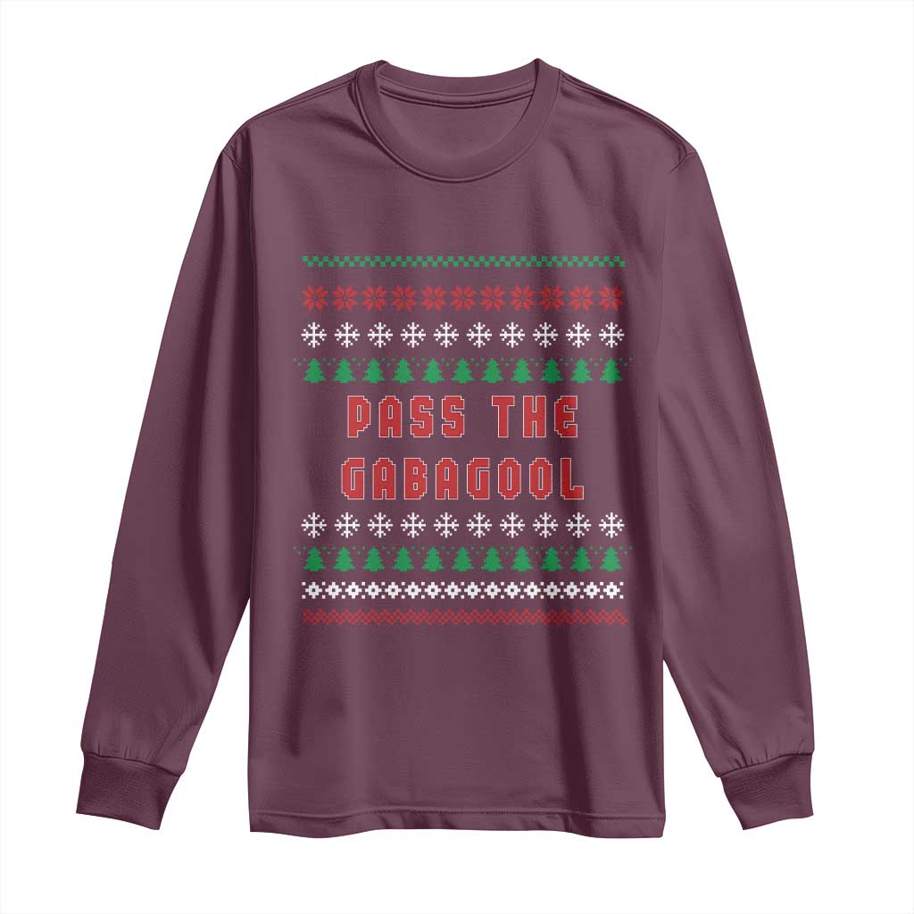 Pass The Gabagool Christmas Long Sleeve Shirt Funny Italy Xmas Italian French Pork Lover Ugly Sweater