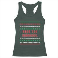 Pass The Gabagool Christmas Racerback Tank Top Funny Italy Xmas Italian French Pork Lover Ugly Sweater