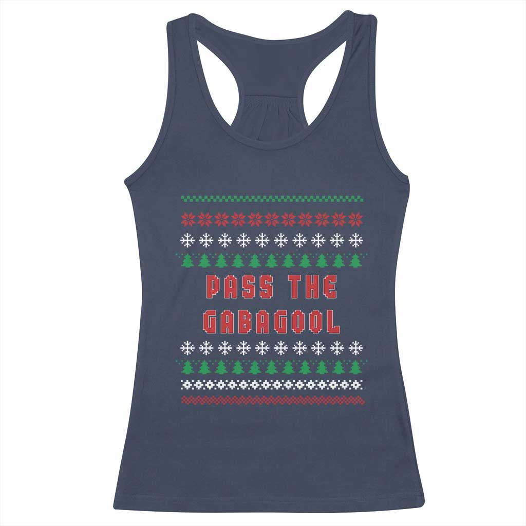 Pass The Gabagool Christmas Racerback Tank Top Funny Italy Xmas Italian French Pork Lover Ugly Sweater