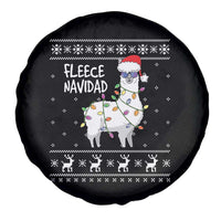 Funny Llama Christmas Spare Tire Cover Fleece Navidad Feliz Merry Xmas Ugly Sweater