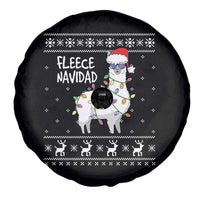 Funny Llama Christmas Spare Tire Cover Fleece Navidad Feliz Merry Xmas Ugly Sweater