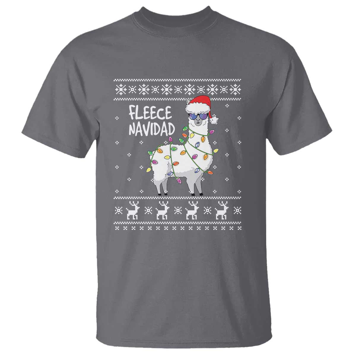 Funny Llama Christmas T Shirt Fleece Navidad Feliz Merry Xmas Ugly Sweater - Wonder Print Shop