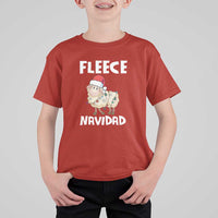 Funny Christmas Sheep T Shirt For Kid Fleece Navidad Feliz Spanish Merry Xmas - Wonder Print Shop