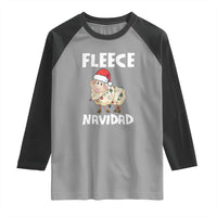 Funny Christmas Sheep Raglan Shirt Fleece Navidad Feliz Spanish Merry Xmas