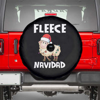 Funny Christmas Sheep Spare Tire Cover Fleece Navidad Feliz Spanish Merry Xmas