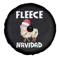 Funny Christmas Sheep Spare Tire Cover Fleece Navidad Feliz Spanish Merry Xmas
